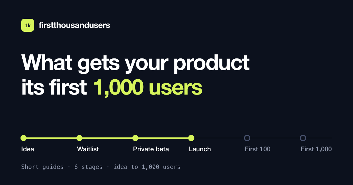 First 1,000 Users screenshot 1