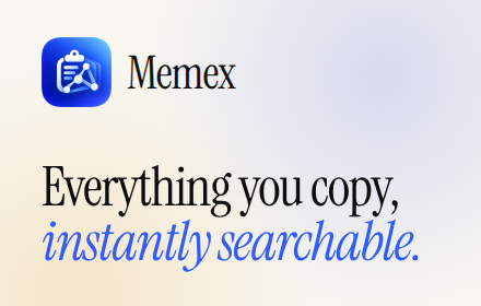 Memex — Your browser, with a memory screenshot 1