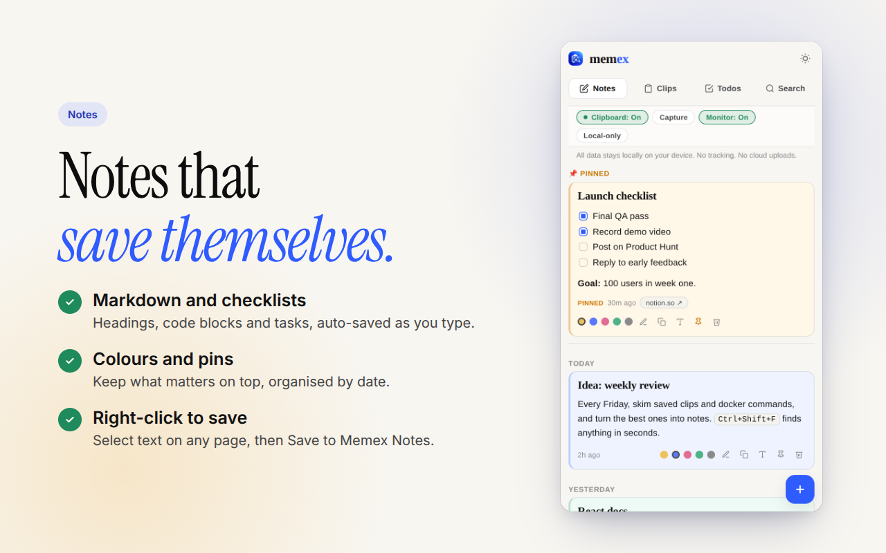 Memex — Your browser, with a memory screenshot 3